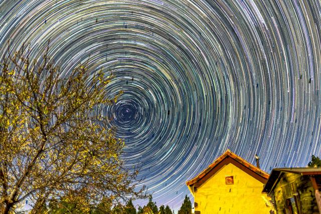 Startrails über La Palma