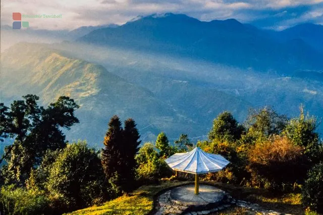 Der Ausblick vom Hotel in Pelling