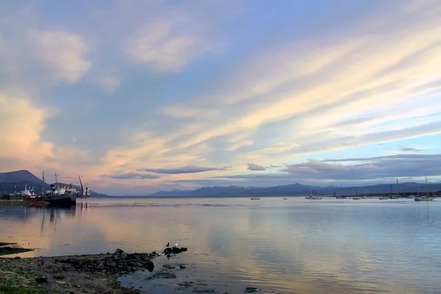 Sunset on the Beagle Channel off Ushuaia