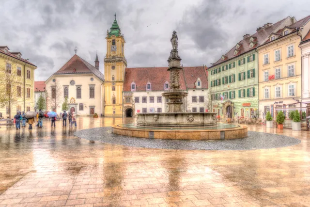 In the old town of Bratislava