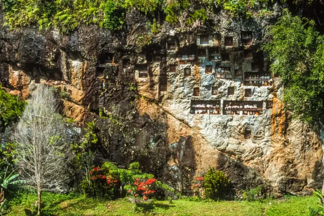 Burial caves in the mountains