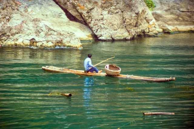 Kormoranfischer auf dem Li-Fluss