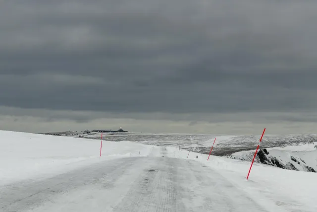 Die letzten Kilometer zum Nordkap über Schnee und Eis