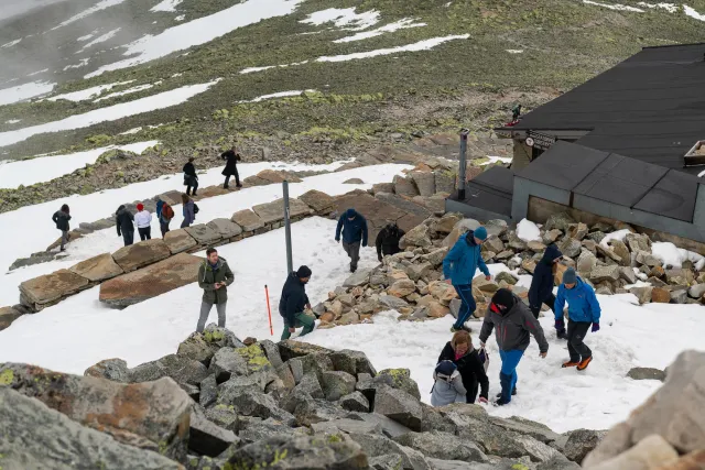 Aussichten und Gebäude auf dem Gaustatoppen