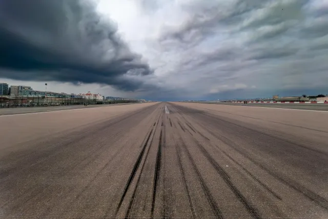 Iltschi on the runway at Gibraltar airport